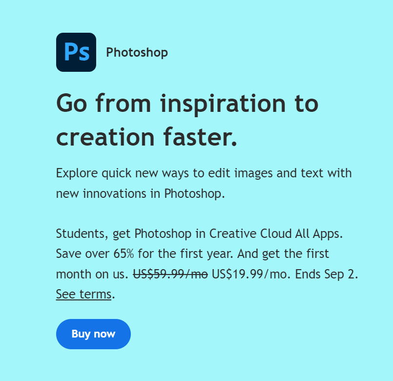photoshop's homepage