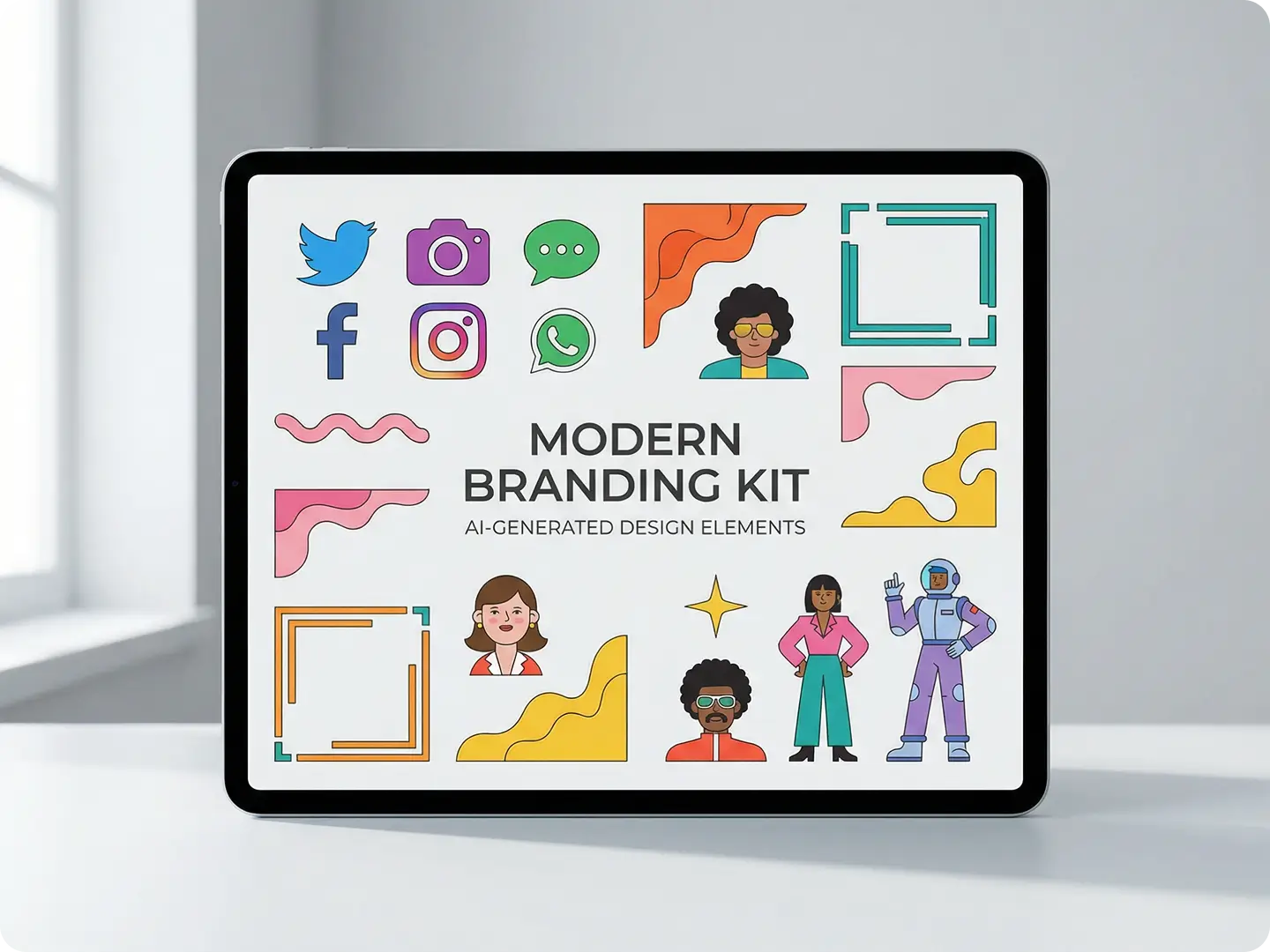 AI clip art for social media branding