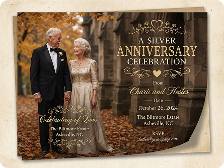 Romantic Anniversary Invites