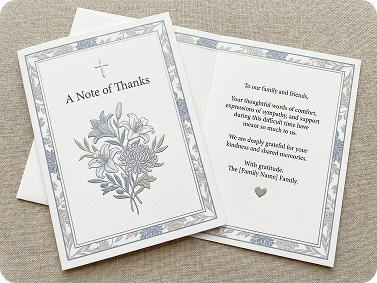 Thoughtful Funeral Thank You Cards
