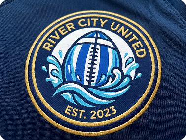 Minimalist football logo with transparent background