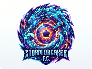 Vibrant football team logo for local league