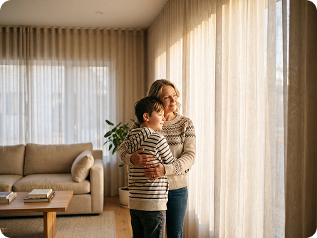 AI-Generated Son-Mom Hug